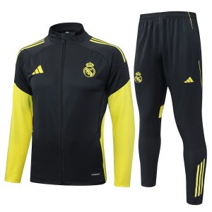 Conjunto Real Madrid 2025/26 - Gris oscuro con mangas amarillas