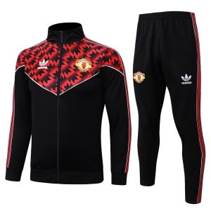 Conjunto Manchester United 2025/26 - Negro y rojo estampado